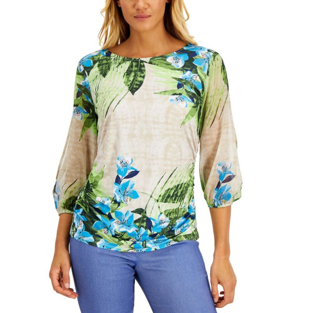 JM Collection Womens Printed Top